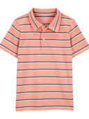 Pink - Toddler Striped Jersey Polo
