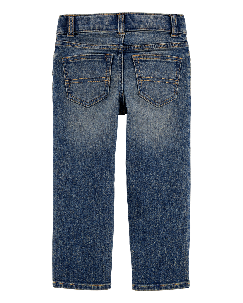 Toddler Medium Faded Wash Classic Jeans, image 2 of 4 slides