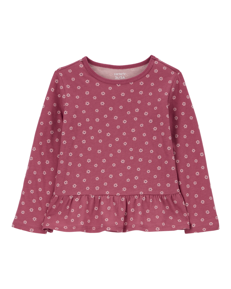 Toddler Floral Peplum Top, image 1 of 3 slides
