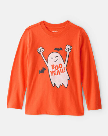 Toddler Boy Boo Yeah Long-Sleeve Graphic Tee - Orange, 