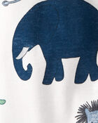 Baby Organic Cotton Sleep & Play Pajamas in Wildlife Print, image 2 of 4 slides