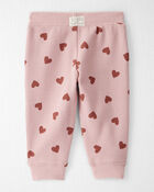 Baby Waffle Knit Set Made with Organic Cotton in Heart Print, image 2 of 6 slides