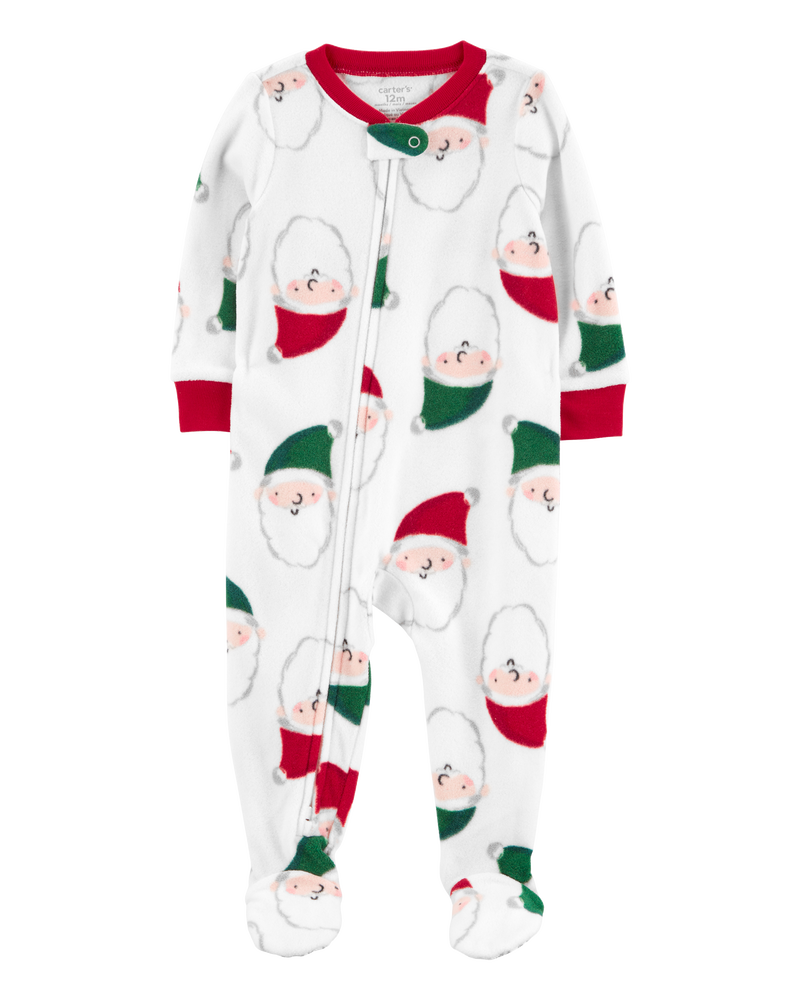 Toddler 1-Piece  Santa Fleece Footie Pajamas
, image 1 of 5 slides