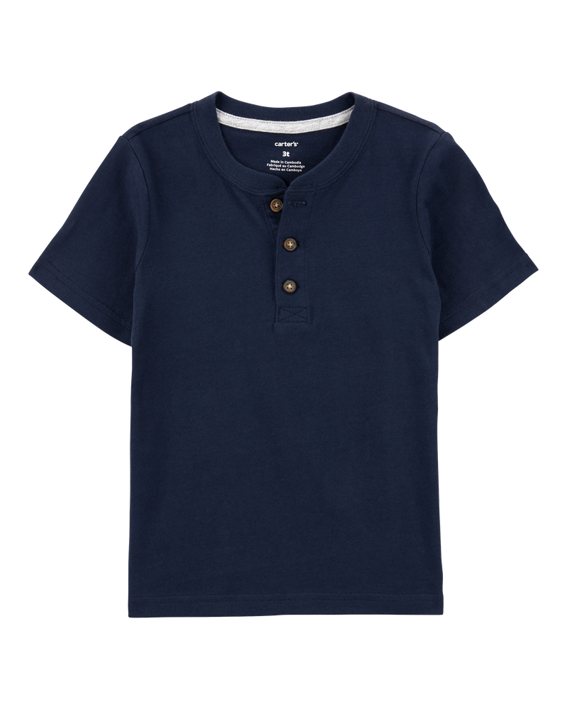 Baby Short-Sleeve Henley Tee, image 1 of 3 slides