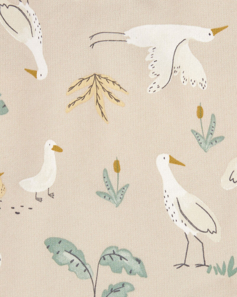 Baby 2-Piece Bird Print Long-Sleeve Tee & Overall Set, image 4 of 5 slides