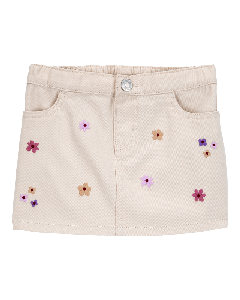 Baby Floral Twill Skirt - Ivory, image 1 of 3 slides