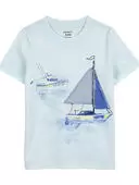 Blue - Toddler Sailboat Graphic Tee