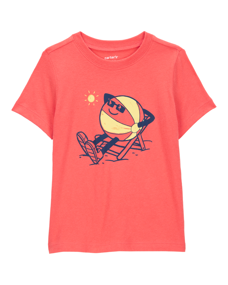 Toddler Boy Beachball Graphic Tee - Orange, image 1 of 3 slides