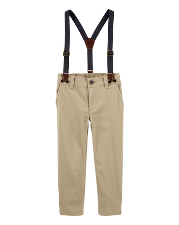 Toddler The Favorite: Khaki Suspenders, 