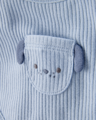 Baby 3-Pack Dog Bibs - Blue/Ivory, image 3 of 4 slides
