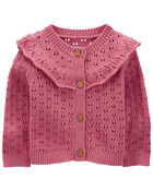 Baby Crochet-Knit Cardigan Sweater, image 1 of 2 slides