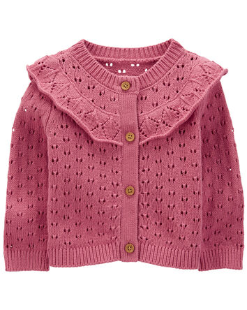 Baby Crochet-Knit Cardigan Sweater, 