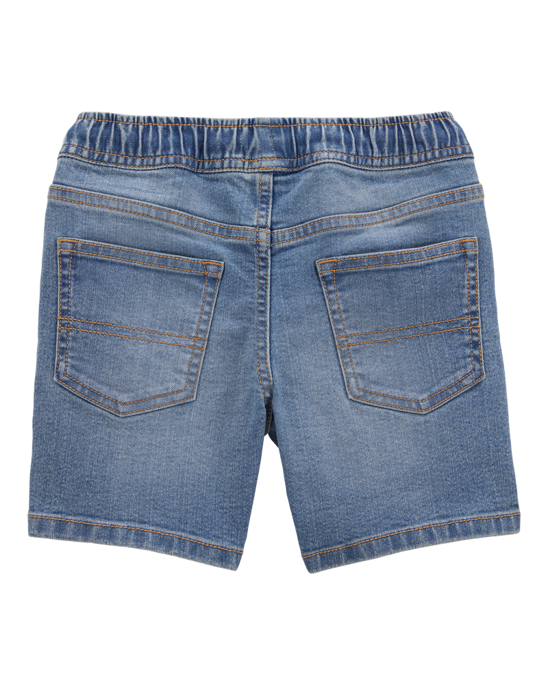 Kid Pull-On Denim Short - Blue Wash, image 2 of 5 slides