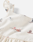 Baby Organic Cotton Dress in Coastal Vacation Print, image 4 of 6 slides