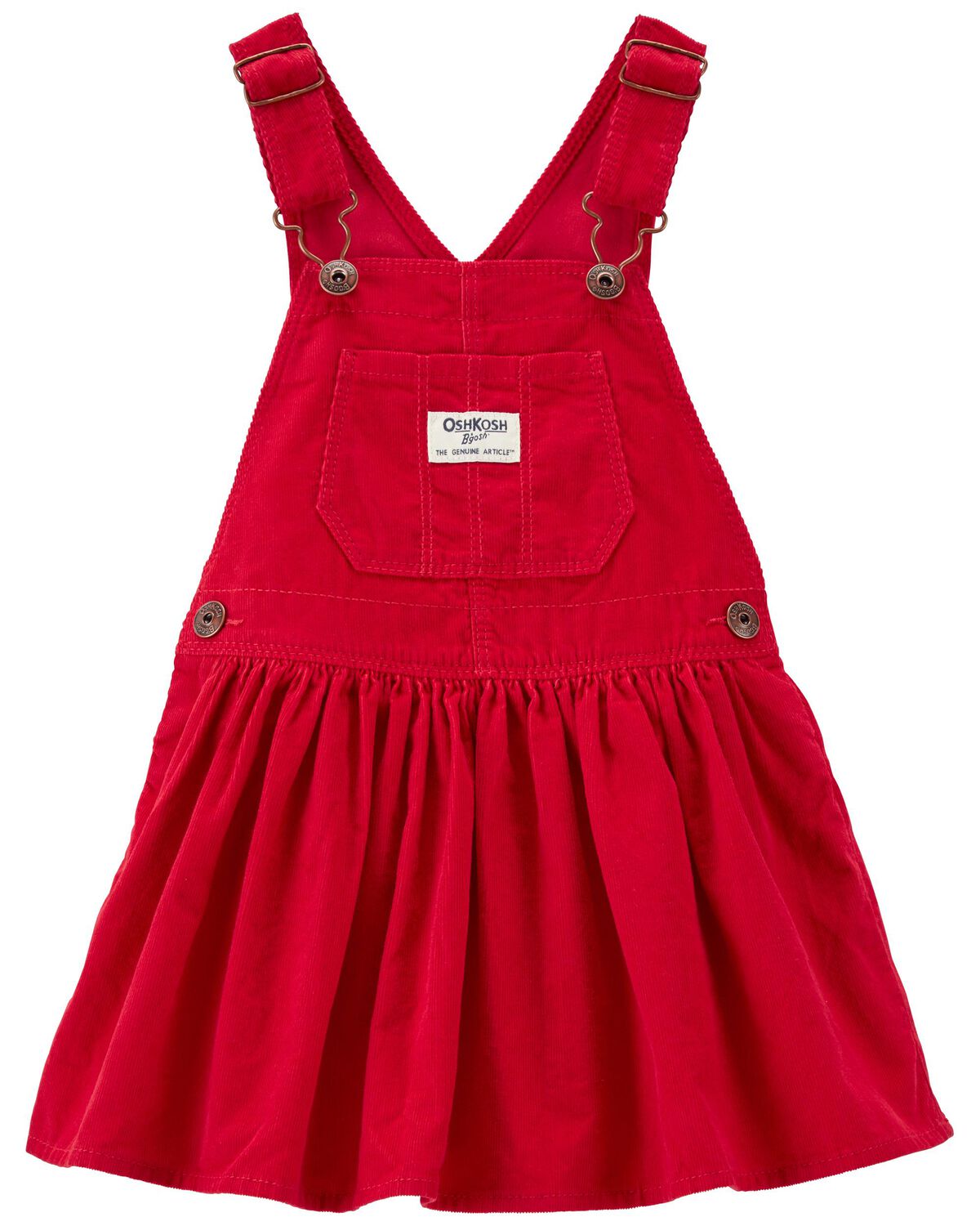 Red Baby Soft Corduroy Jumper Dress