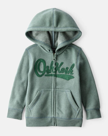 Baby OshKosh Fleece Logo Zip Jacket - Green, 