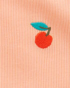 Kid 2-Piece Peach Tank & Short Set, image 2 of 3 slides
