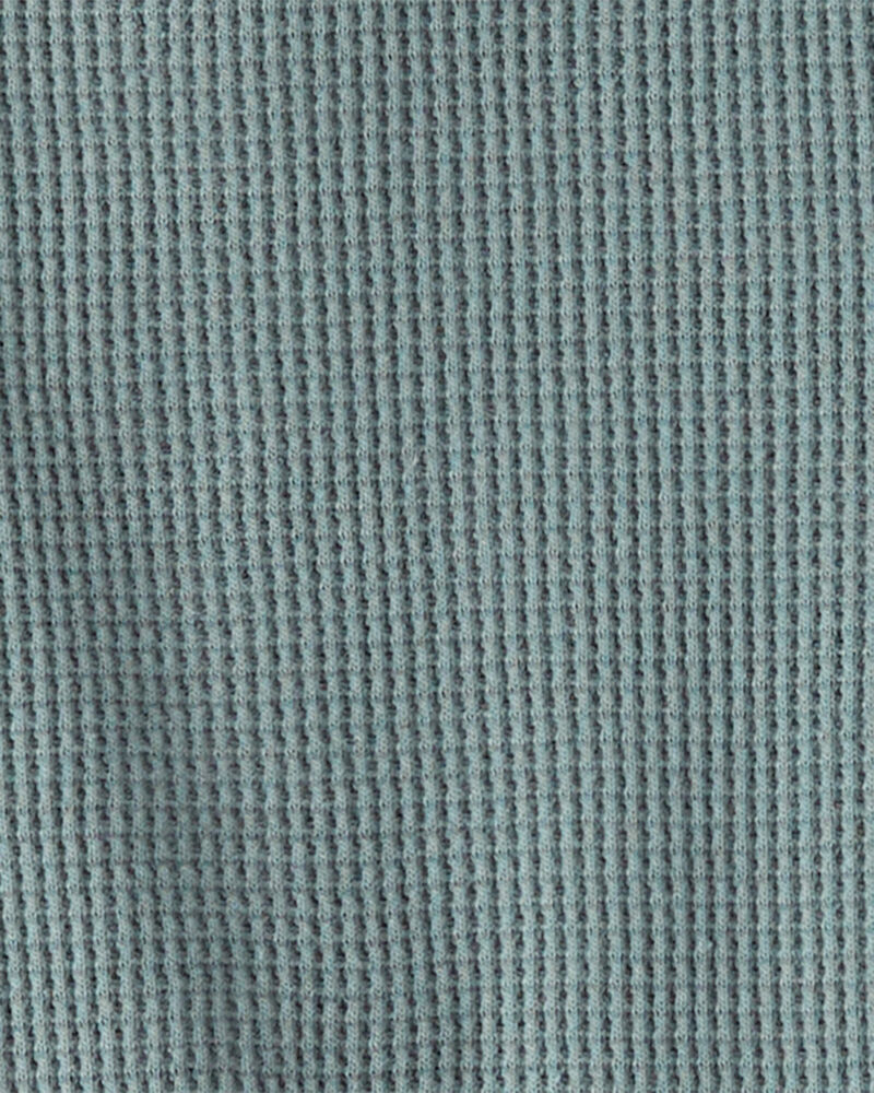 Baby Organic Cotton Waffle Knit Button-Down Jumpsuit, image 2 of 5 slides