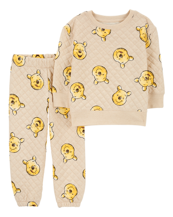 Toddler 2-Piece Winnie The Pooh Quilted Sweatshirt & Pant Set, 