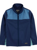 Blue - Kid Colorblock Zip Jacket