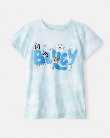 Kid Bluey Tie-Dye Short-Sleeve Graphic Tee - Blue/White, 