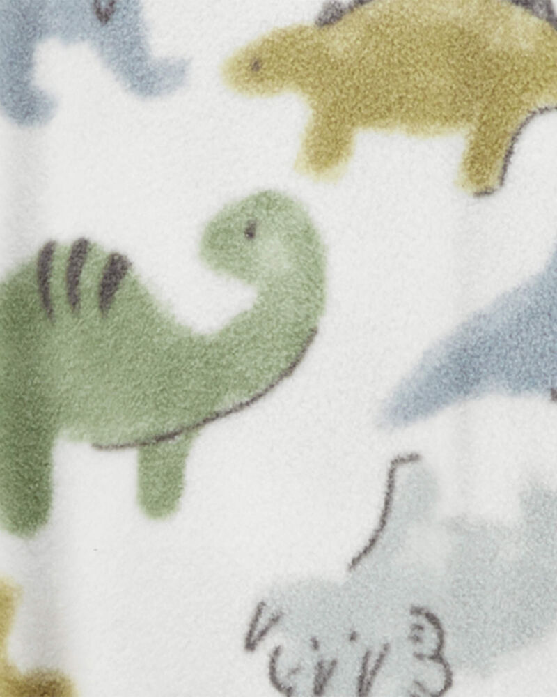 Toddler 1-Piece Dinosaur Fleece Footie Pajamas, image 3 of 5 slides