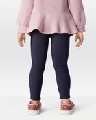 Toddler Faux Denim Cozy Fleece Leggings, image 2 of 7 slides