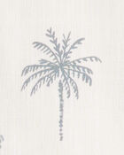 Toddler Boy 2-Piece Palm Tree Print Short Set - Ivory/Blue, image 3 of 4 slides