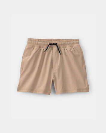 Boys Pull-On Active Shorts - Brown, 