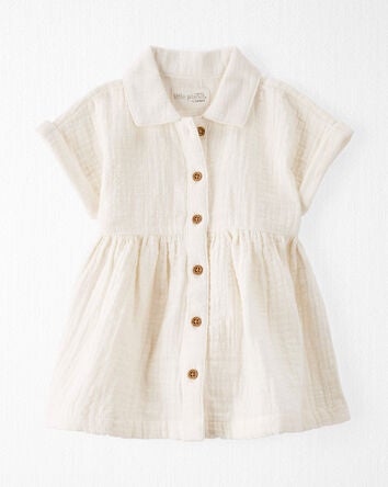 Baby Organic Cotton Gauze Dress, 