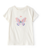 Kid 2-Piece Butterfly Tee & Pull-On French Terry Shorts Set, image 2 of 6 slides