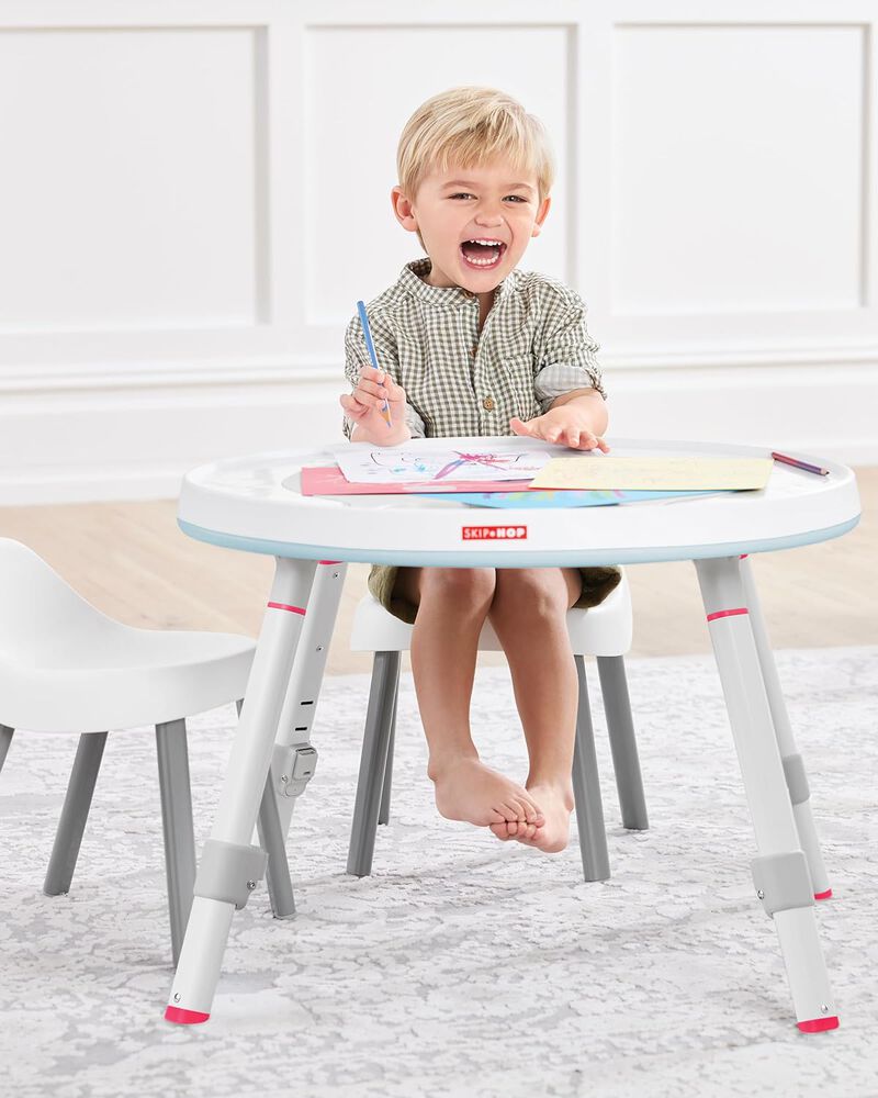 Silver Lining Cloud 3-in-1 Grow with Me Set with Activity Center & Toddler Chairs, image 2 of 4 slides