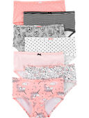 Pink/Black - 7-Pack Unicorn Print Stretch Cotton Underwear