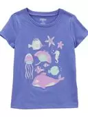 Purple - Toddler Sea Animals Graphic Tee