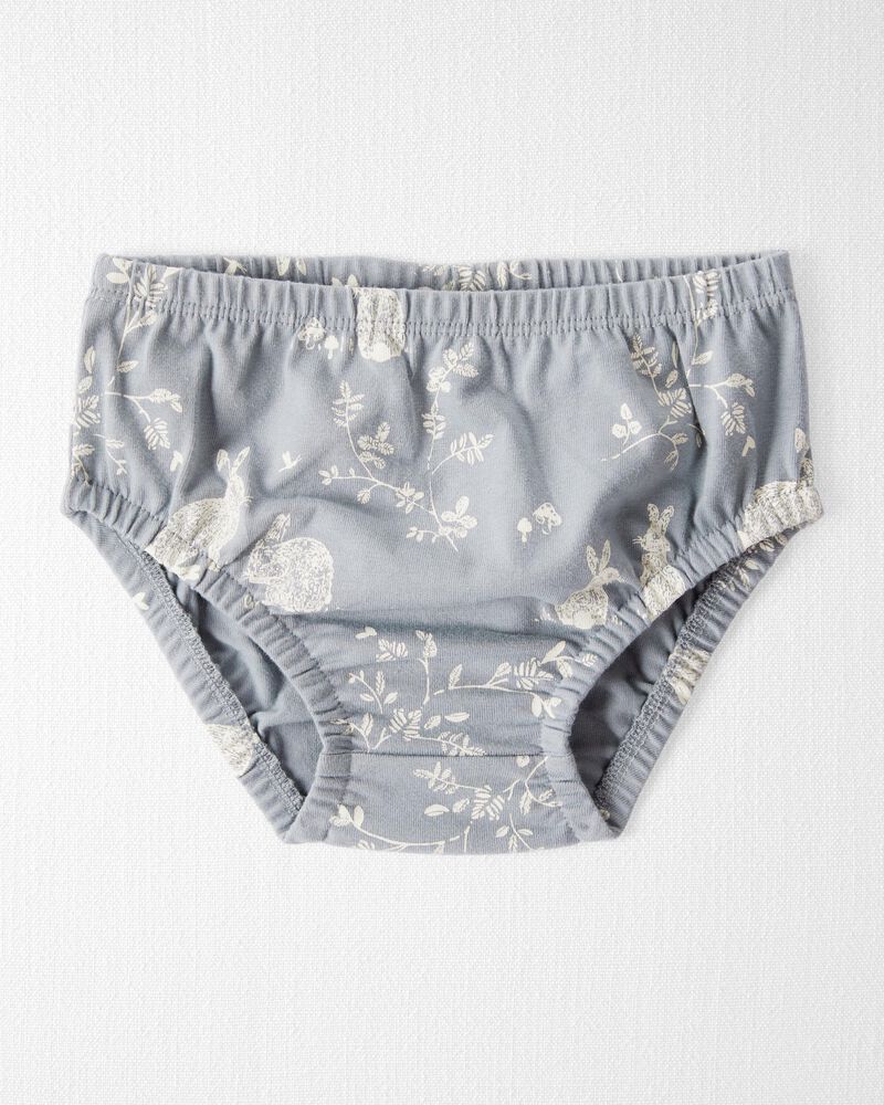 Baby Organic Cotton Bunny-Print Dress, image 3 of 6 slides