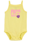 Yellow - Baby Papa Sleeveless Bodysuit