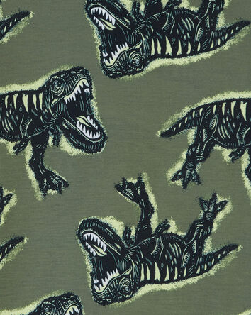 Kid 2-Piece Dinosaur Loose Fit Pajama Set, 