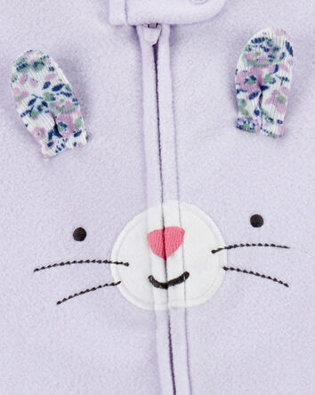 Baby Bunny Fleece Zip-Up Footie Sleep & Play Pajamas, 