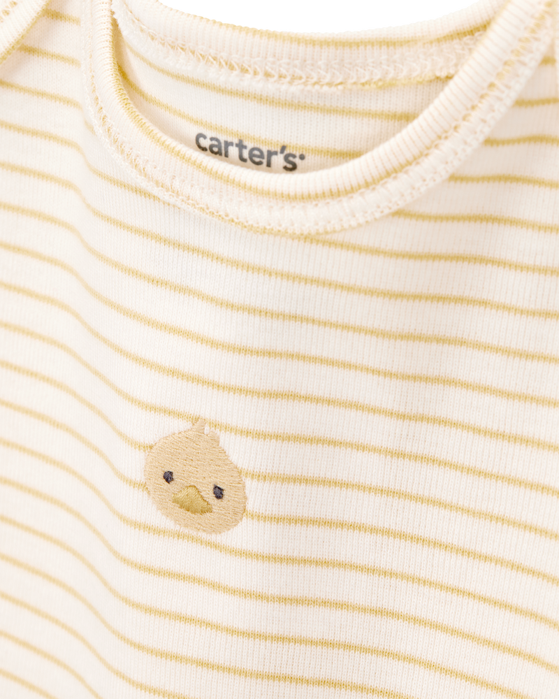 Baby 3-Piece Duck Little Cardigan Set - Ivory, image 2 of 6 slides