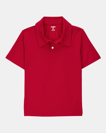 Kid 3-Pack Active Uniform Polo Shirts in Moisture Wicking BeCool&trade; Fabric - Red, 