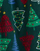 Kid Christmas Tree Pull-On Fleece Pajama Pants, image 3 of 4 slides