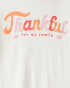 Girls Thankful Long-Sleeve Graphic Tee - White, image 2 of 3 slides
