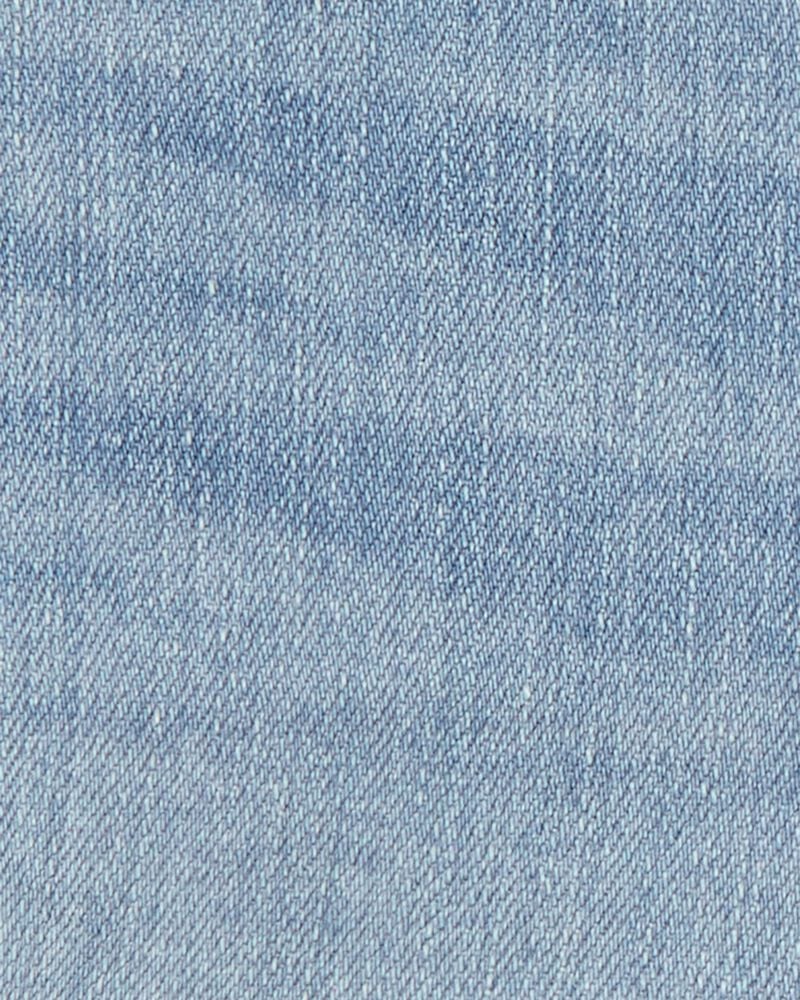 Kid Eyelet Hem Iconic Denim Short - Brit Wash, image 3 of 5 slides