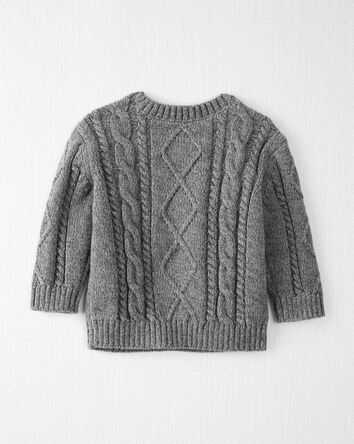 Baby Organic Cotton Cable Knit Sweater, 