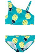 Turquoise - Kid Pineapple 2-Piece Swimsuit