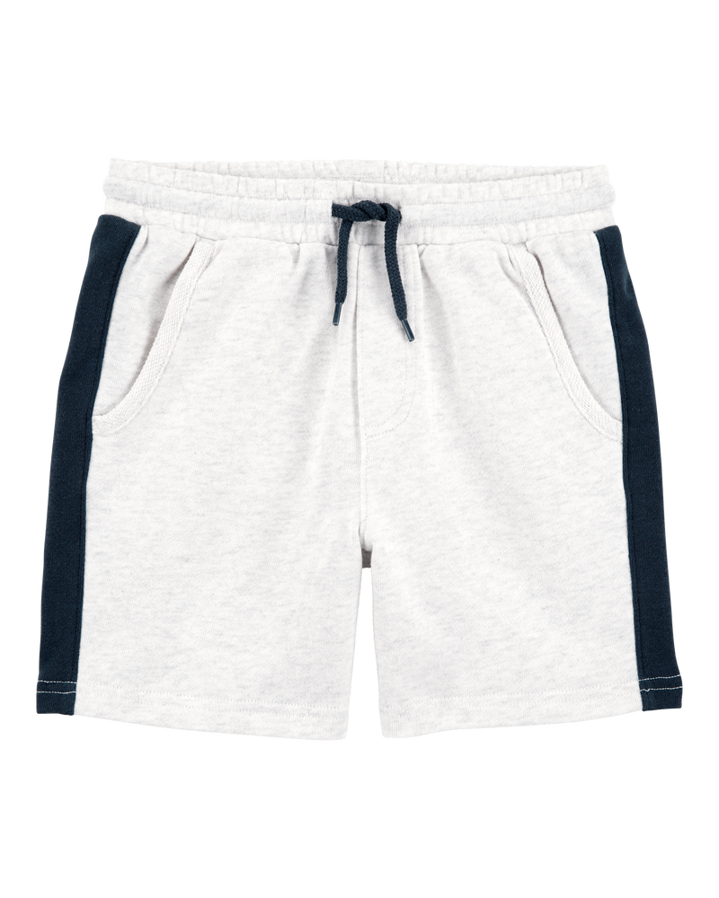 Kid 2-Piece Hooded French Terry Tee & Shorts Set - Grey, image 4 of 7 slides