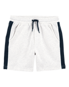 Kid 2-Piece Hooded French Terry Tee & Shorts Set - Grey, image 4 of 7 slides