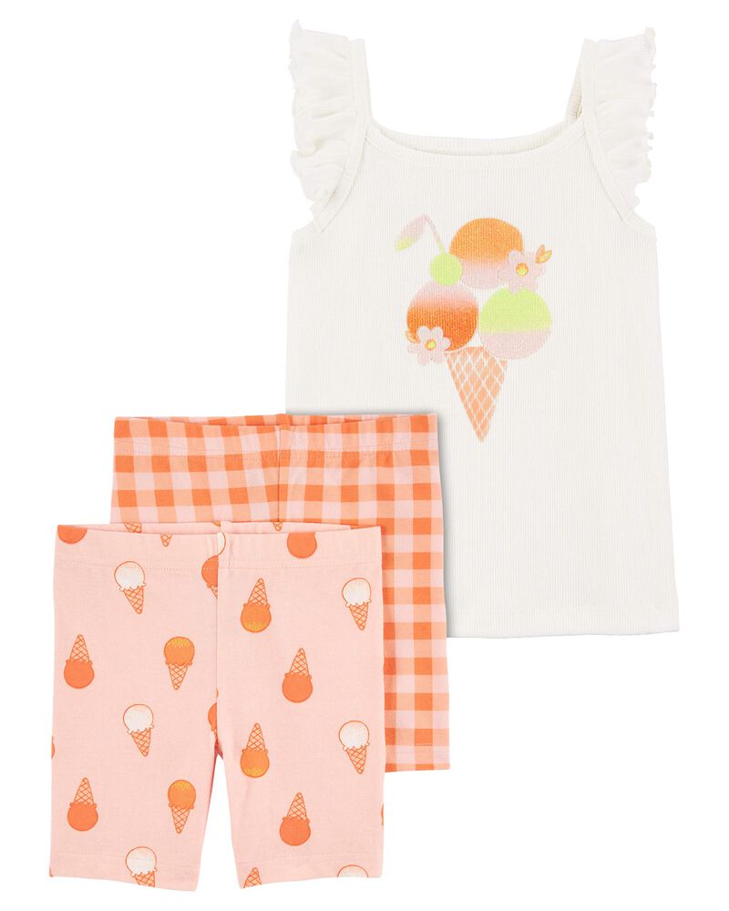 Baby 3-Piece Flutter Tank & Bike Shorts Set, image 1 of 4 slides