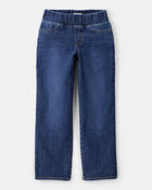 Girls Mid-Rise Denim Pull-On Jeans - Blue, image 1 of 4 slides