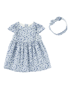 Baby Floral Print Dress and Headwrap Set, image 1 of 4 slides